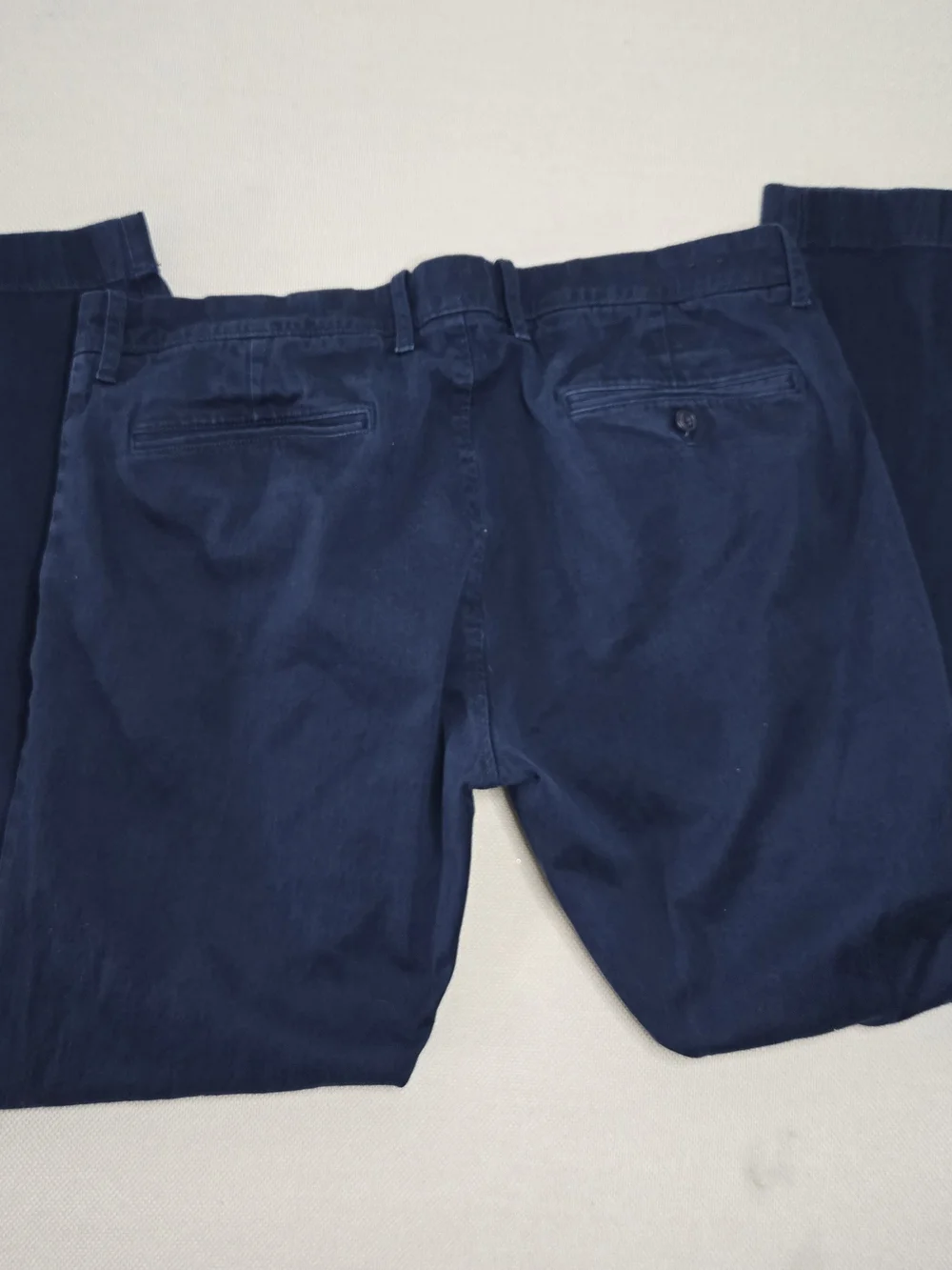 J. Crew Stretch Men's 34 x 30 Blue Flat Front Chino Pants Classic Preppy
